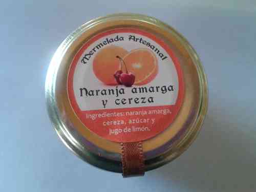 Mermelada Artesanal de Naranja Amarga y Cereza  120g