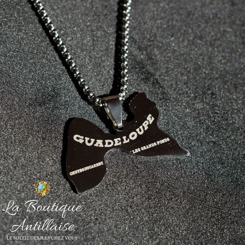 COLLIER PENDENTIF GUADELOUPE ARGENT