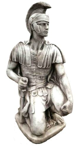Statua Centurione Romano in cemento Hcm 62x40