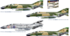 F-4 C/D/J PHANTOM USA-US NAVY VIETNAM ACES DECALS x 4 VERSIONI KIT 1:72