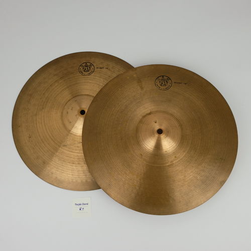 14" G.A.M. Gli Antichi Mestieri Hi-Hat cymbals set 1104 - 890 grams made in Italy