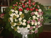 Coroa de funeral flores naturais